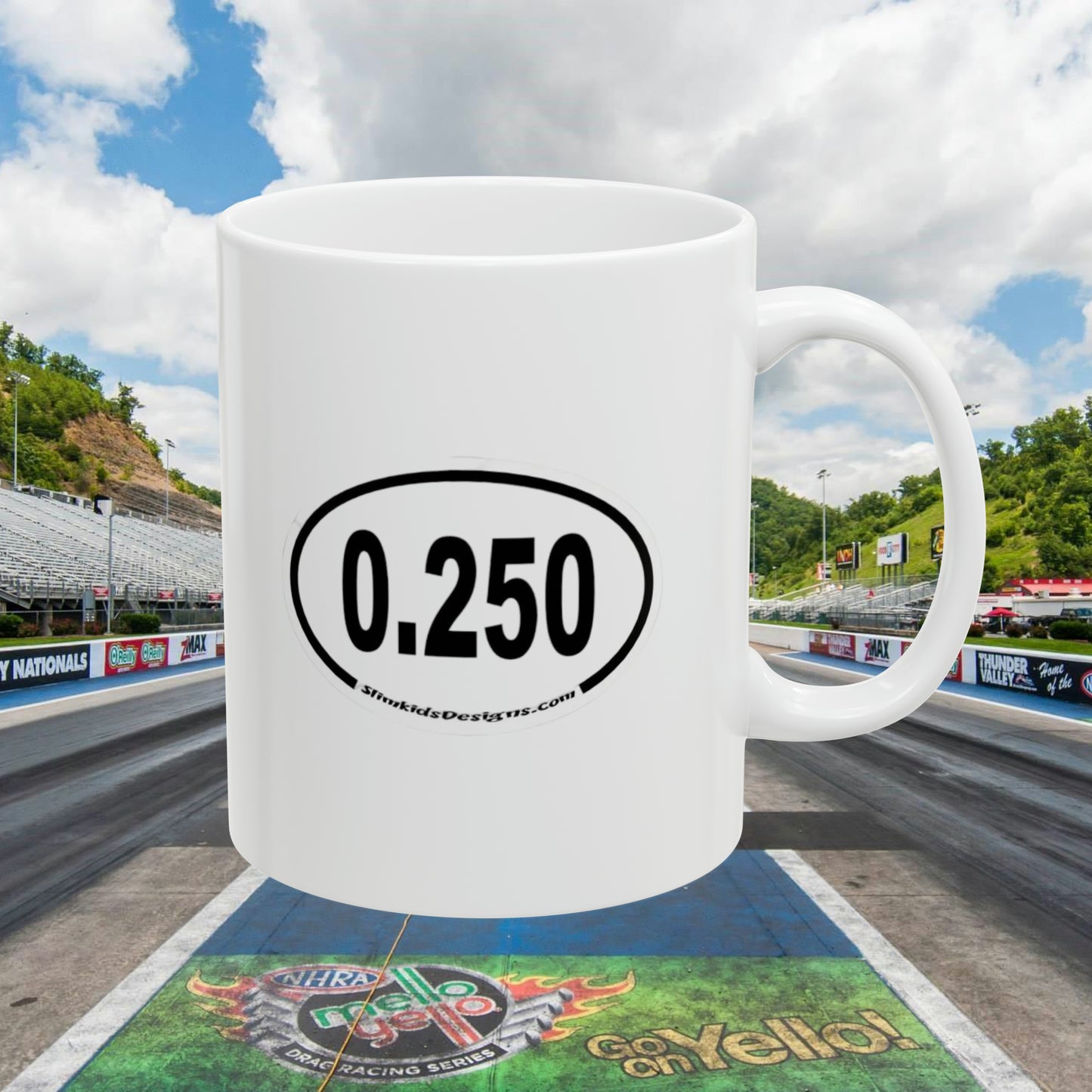 Quarter-Mile Drag racing Coffee Cup